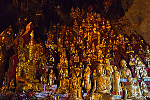 佛教,雕塑,室内,宾德雅,洞穴,掸邦,缅甸,大幅,尺寸