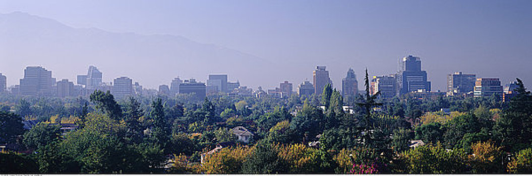 圣地亚哥,天际线,智利
