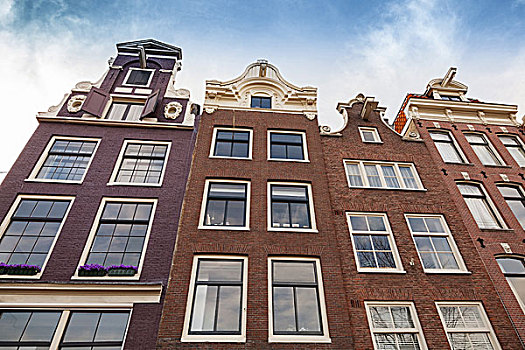 生活方式,房子,建筑,蓝天,阿姆斯特丹,荷兰