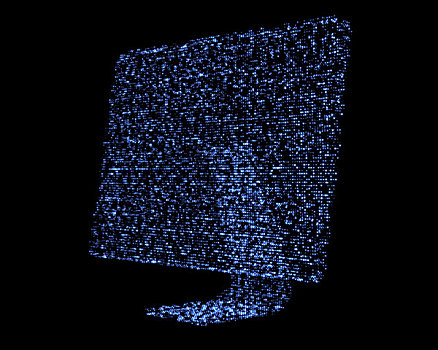 蓝色,闪闪发光,电脑屏幕,黑色背景,背景