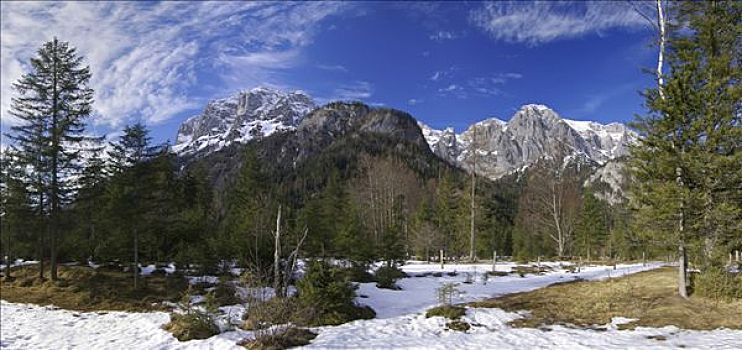 风景,山景,阿尔卑斯山,贝希特斯加登阿尔卑斯山,德国,欧洲