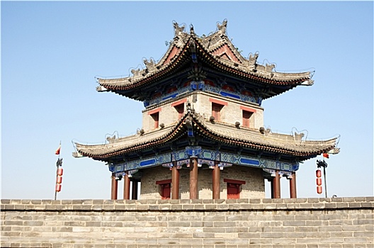 古城,墙壁,西安,中国