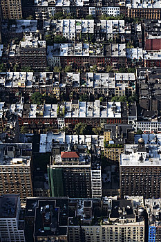 航拍,独栋别墅,日出,曼哈顿,纽约,美国