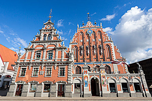房子,市政厅,历史,中心,世界遗产,里加,拉脱维亚,欧洲