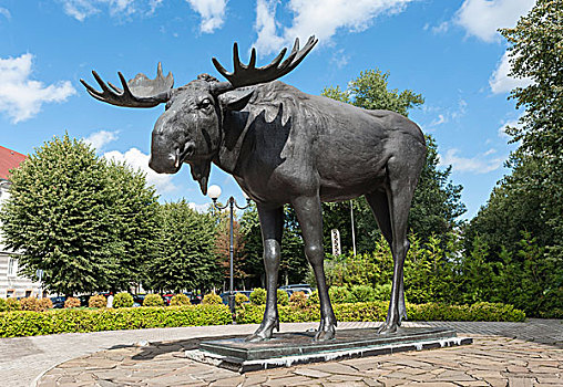 麋鹿,雕塑,纪念建筑,地标,雕刻师,青铜,动物园,60岁,2006年,俄罗斯,欧洲