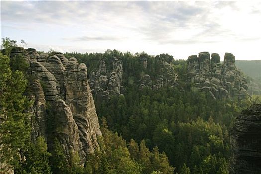 德国,萨克森,砂岩,石头,瑞士,风景