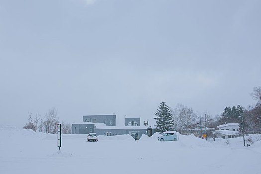 北海道雪景建筑