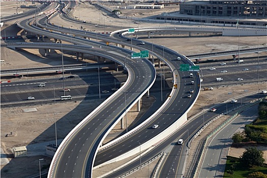 公路,交叉,迪拜,阿联酋