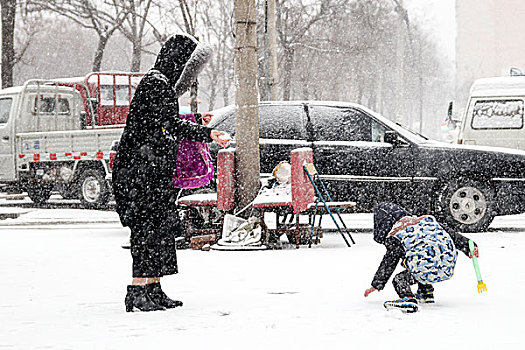 雪中的亲情