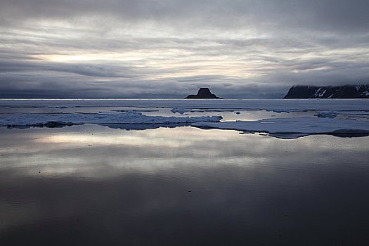 浮冰,海洋,斯匹次卑尔根岛,挪威,欧洲