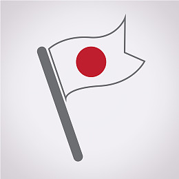 日本国旗圆形图标图片