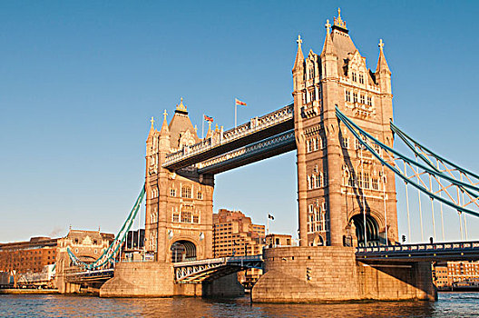 塔桥,泰晤士河,河,日落,伦敦,英格兰