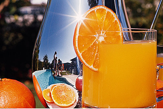 玻璃杯,橙汁,迈阿密,佛罗里达,美国