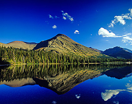 顶峰,祈祷,湖,两个,医疗,山谷,冰川国家公园,蒙大拿,美国