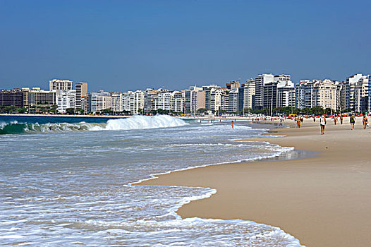 巴西,里约热内卢,科巴卡巴纳海滩,人,海滩