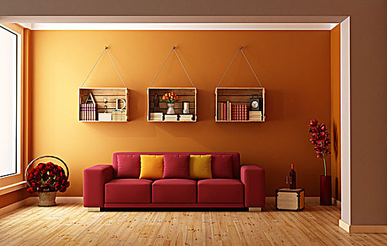 橙色,休闲沙发