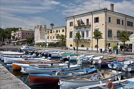 划艇,港口,巴多利诺,加尔达湖,意大利