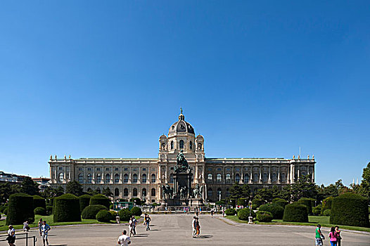自然历史博物馆,纪念建筑,玛丽亚,正面,广场,维也纳,奥地利,欧洲