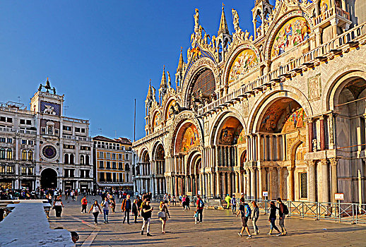 广场,钟楼,大教堂,威尼斯,威尼托,意大利,世界遗产