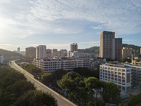 航拍惠州城市建筑风光