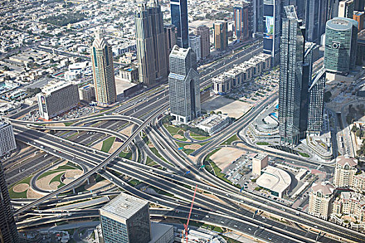 城市,俯视图,迪拜,阿联酋