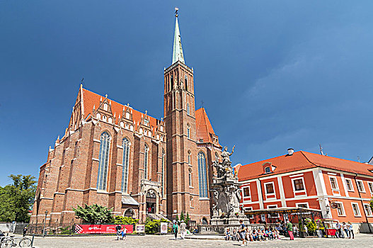 教堂,神圣,十字架,雕塑,弗罗茨瓦夫,波兰