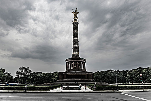 胜利,柱子,格罗塞尔,积雨云,柏林,德国,欧洲