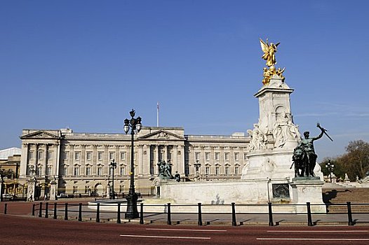 英格兰,伦敦,白金汉宫,维多利亚皇后,纪念建筑,花园,户外
