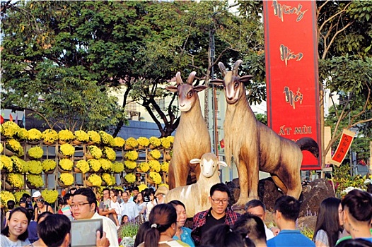 山羊,象征,胡志明市,越南