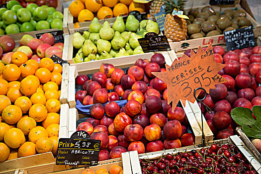 水果,市场货摊,新鲜,展示