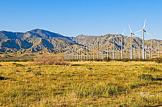 风轮机,山峦,加利福尼亚,美国