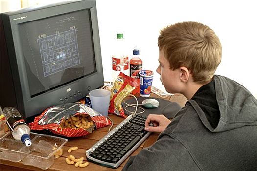 青少年,电脑