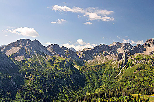 山,阿尔卑斯山,巴伐利亚,德国,欧洲