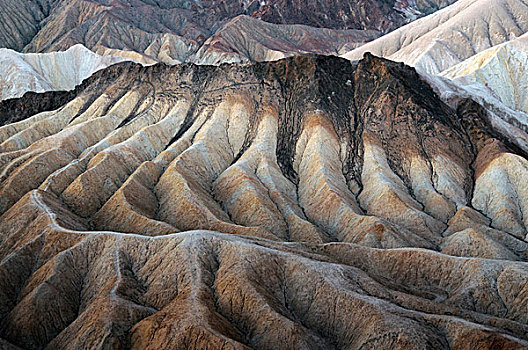 岩石构造,扎布里斯基角,死亡谷国家公园,加利福尼亚,美国