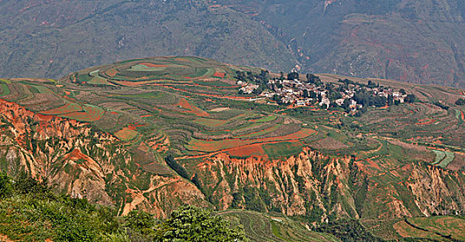 城镇,仰视,红色,陆地,昆明,区域,中国