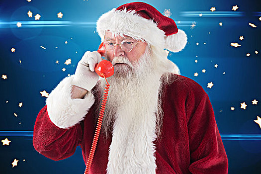 圣诞老人,红色,电话