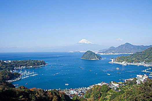 海洋,富士山,背影,静冈,日本,亚洲