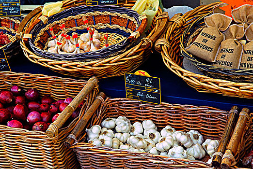 新鲜,蔬菜,出售,法国,农民,市场