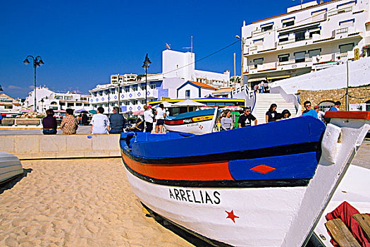 海滩,捕鱼,船,阿尔加维,葡萄牙,欧洲