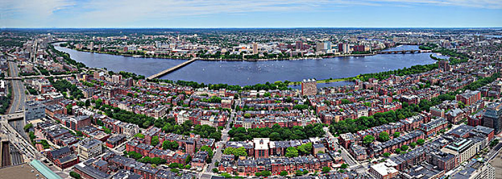 波士顿,全景,剑桥