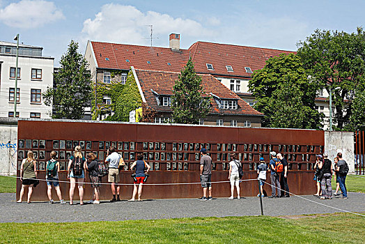 柏林墙,纪念,窗户,受害者,路,柏林,德国,欧洲