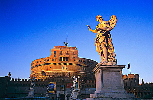 罗马,14世纪,要塞,广告,陵墓,帝王,哈德里安,台伯河