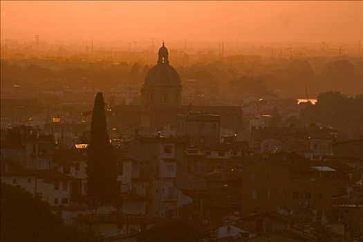 日落,佛罗伦萨,意大利