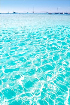 蓝绿色,波纹,福门特拉岛,水