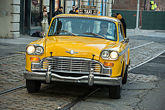 20世纪60年代,方格,出租车,布鲁克林,高度,纽约,美国,北美