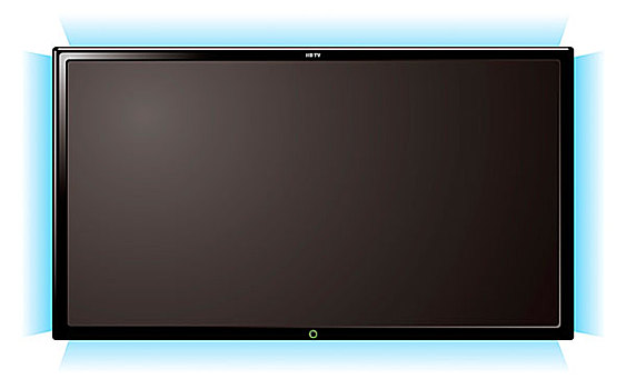 现代,液晶显示屏,平板电视,蓝色,发光