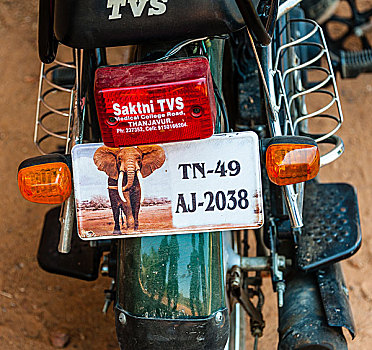 印度,摩托车,牌照,大象,创意,亚洲