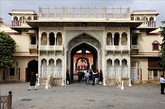 大门,城市,宫殿,斋浦尔,拉贾斯坦邦,北印度,亚洲