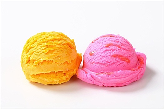 舀具,黄色,粉色,冰淇淋