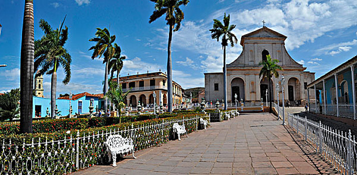 加勒比,古巴,圣斯皮里图斯,特立尼达,马约尔广场
